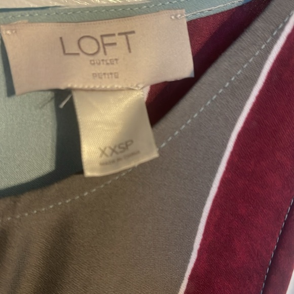 LOFT sleeveless abstract color block dress size XXSP NWOT - Picture 2 of 6